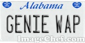 Alabama License Plate